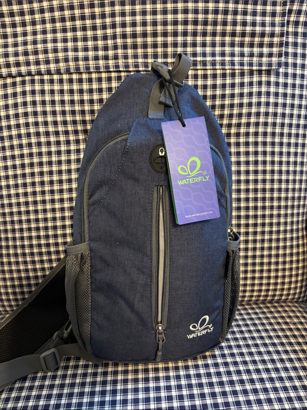 WATERFLY Navy  Backpack for Men - Single Strap Crossbody
